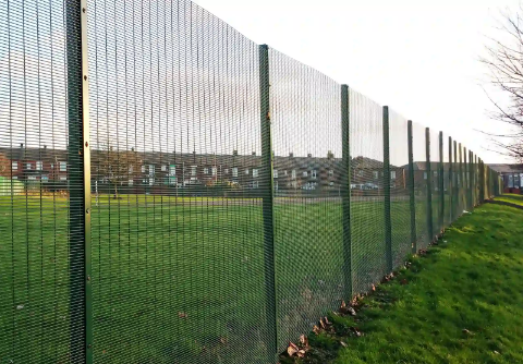 Picture of 2.4m High 358 Prison Mesh System Kit  | Anti Climb | Durable & Attractive Boundaries | Dig In (Inground) | Base Plated