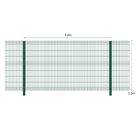 Picture of 1.5m High V Mesh 45 Security Fencing Extra Panel