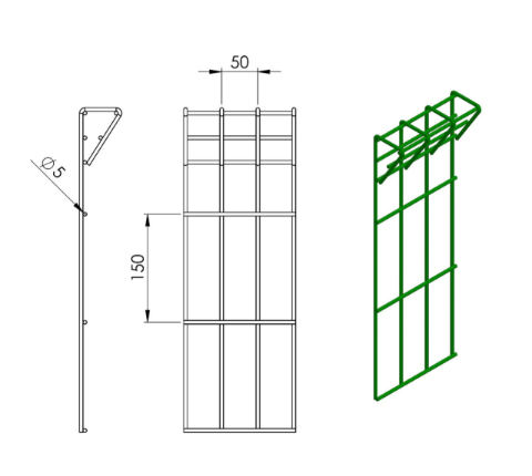 Picture of 1.2m High Fold Top Mesh System Kit | Anti-Climb, Durable, Attractive Boundaries | Dig-In & Base Plated Options - copy