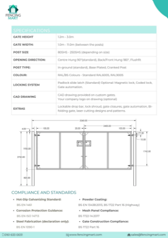Picture of DLG Prison Mesh Gate - All size Available